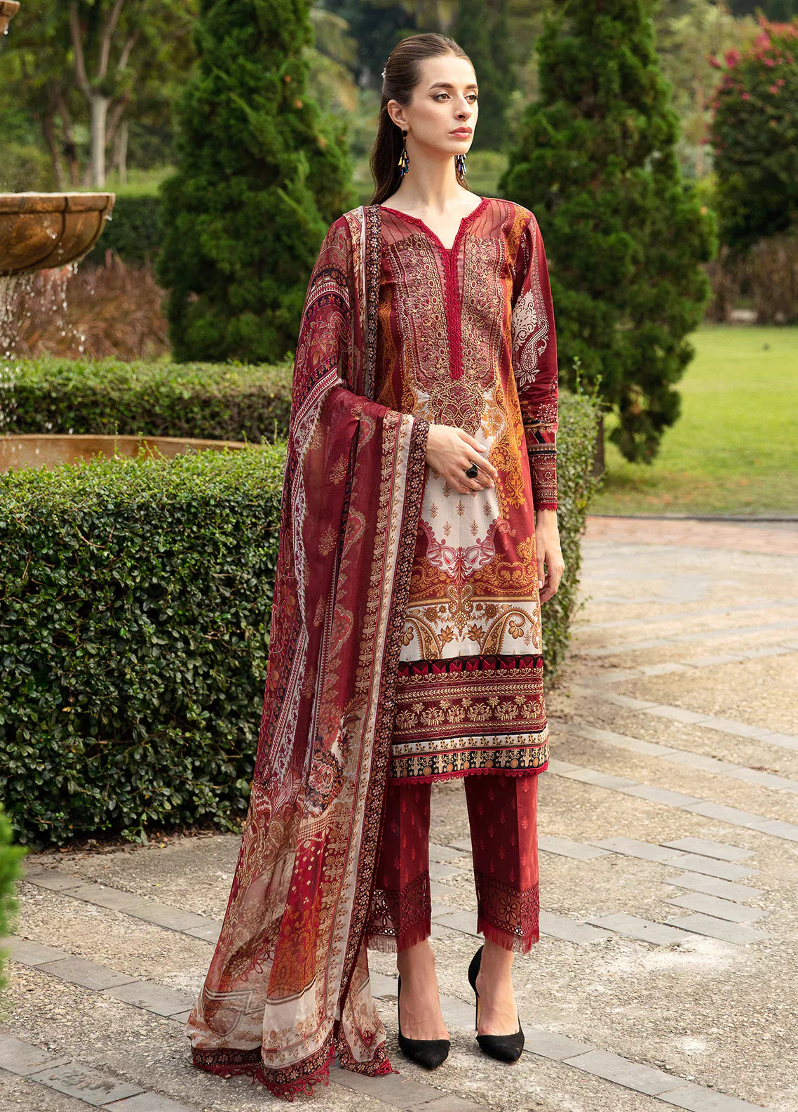 Gulaal | Springtime Ballet | AMARYLLIS (GL-L-24V1-09) by Designer Gulaal - House of Maryam - Pakistani Designer Ethnic Wear in {{ shop.shopifyCountryName }}