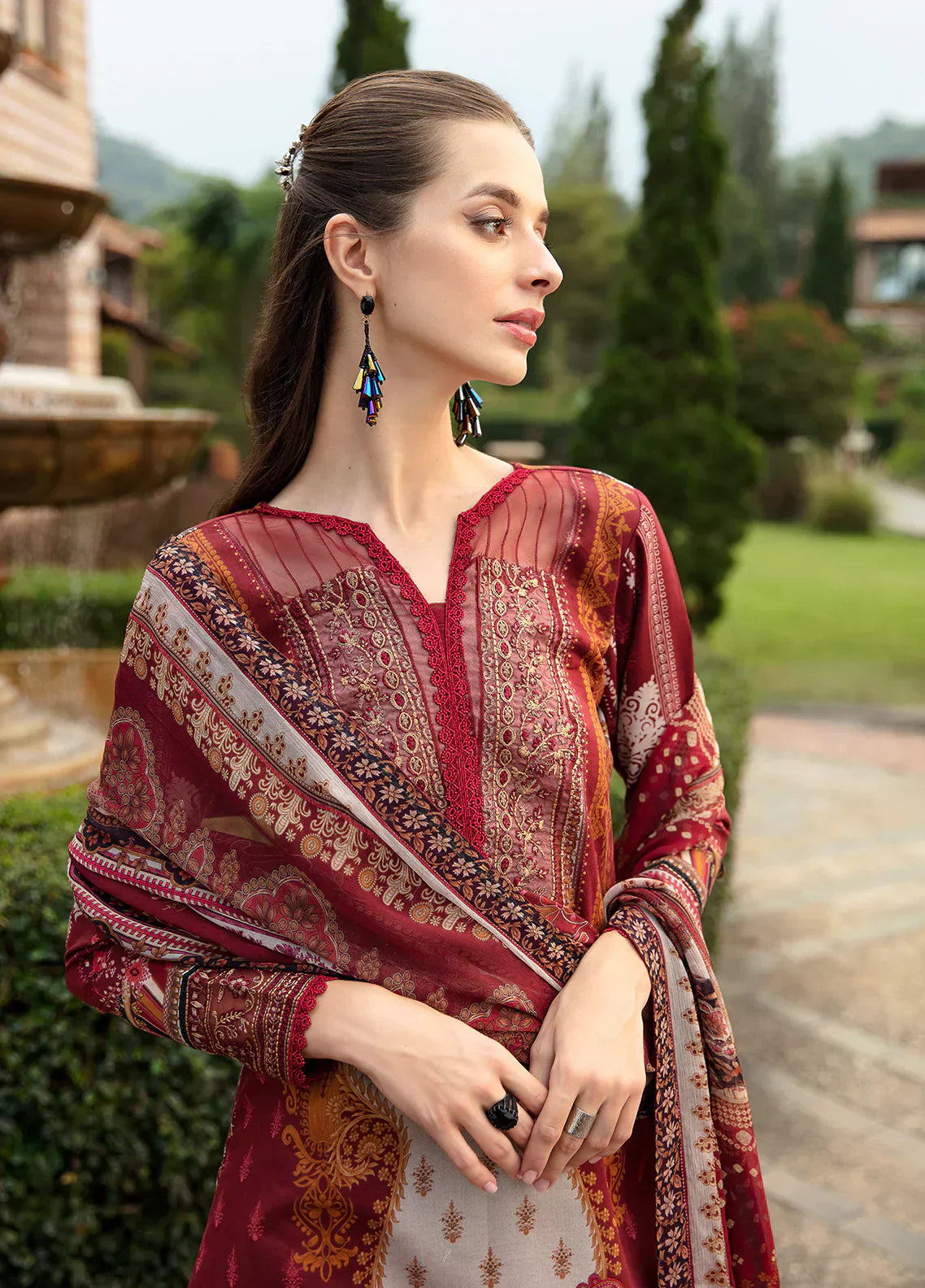 Gulaal | Springtime Ballet | AMARYLLIS (GL-L-24V1-09) by Designer Gulaal - House of Maryam - Pakistani Designer Ethnic Wear in {{ shop.shopifyCountryName }}