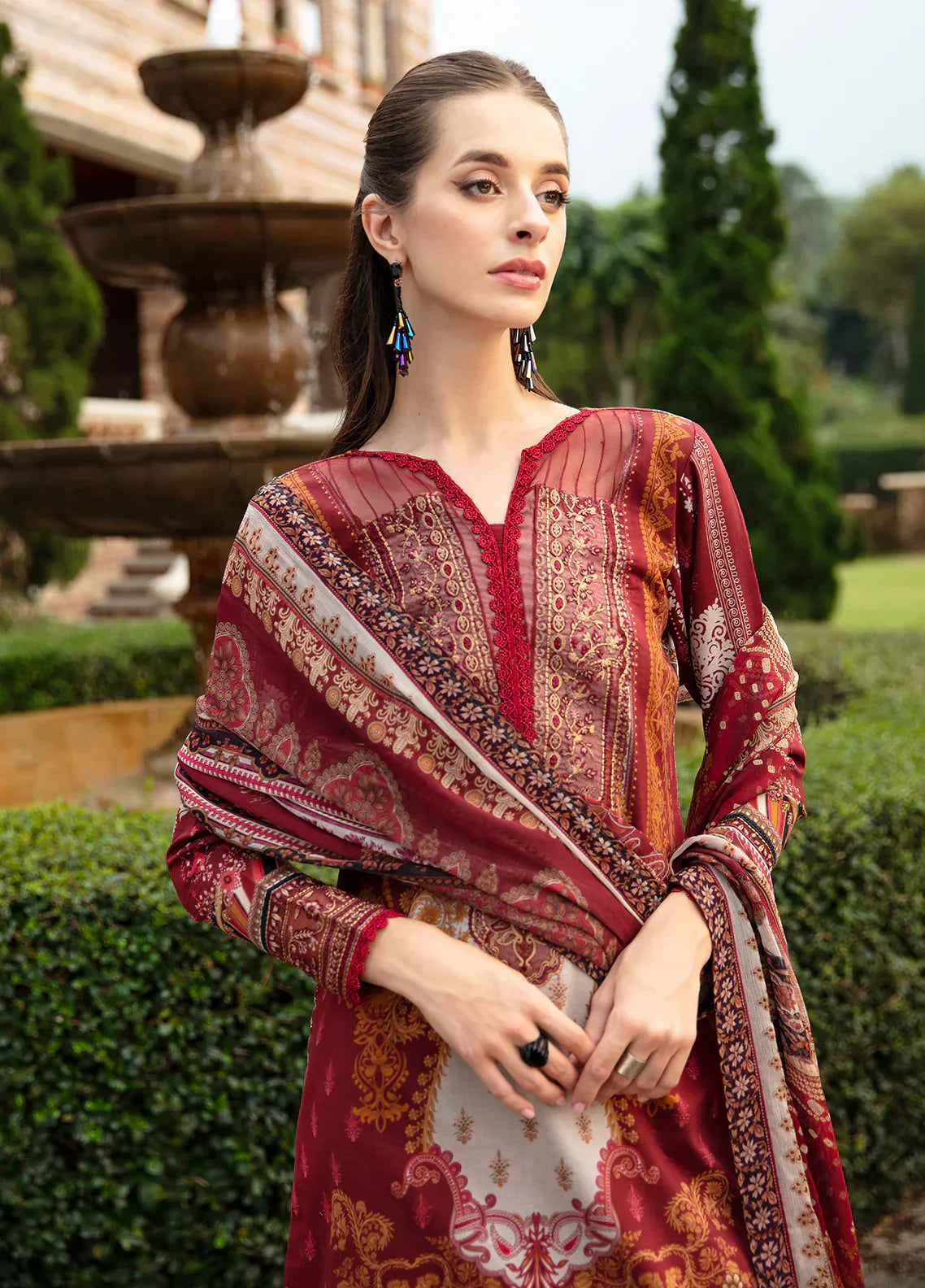 Gulaal | Springtime Ballet | AMARYLLIS (GL-L-24V1-09) by Designer Gulaal - House of Maryam - Pakistani Designer Ethnic Wear in {{ shop.shopifyCountryName }}