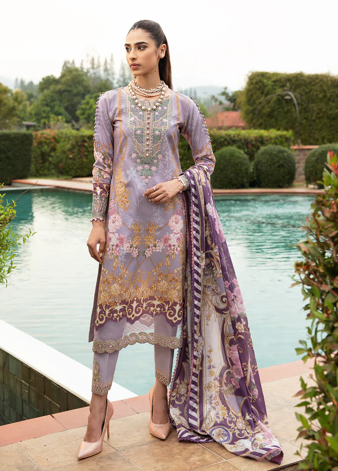 Gulaal | Springtime Ballet | LAVANDE (GL-L-24V1-05) -  Gulaal Luxury - Original Designer Dress - House of Maryam