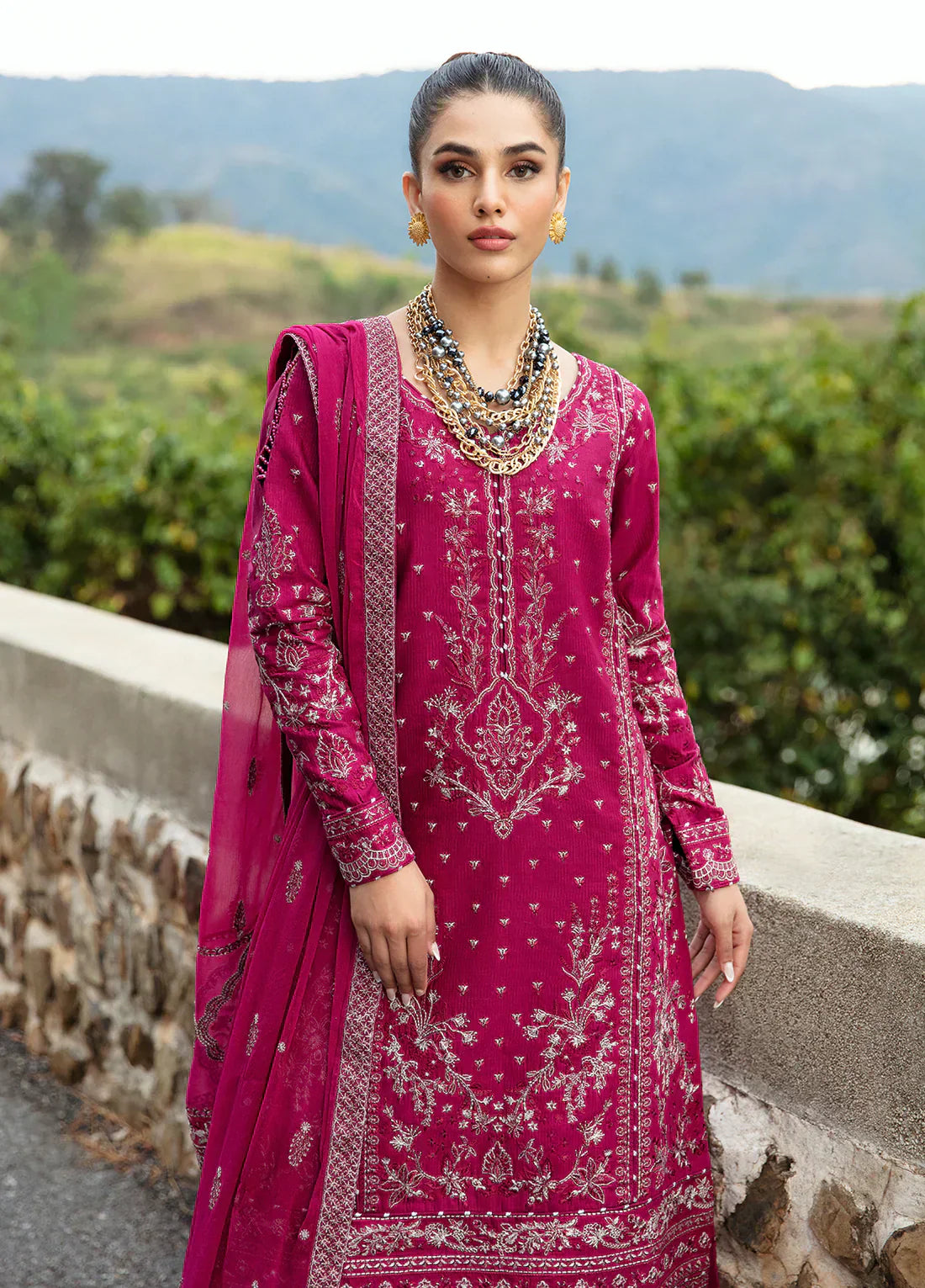 Gulaal | Luxury Lawn 24 | ARMERIA (GL-LL-24V1-02) -  Gulaal Luxury - Original Designer Dress - House of Maryam
