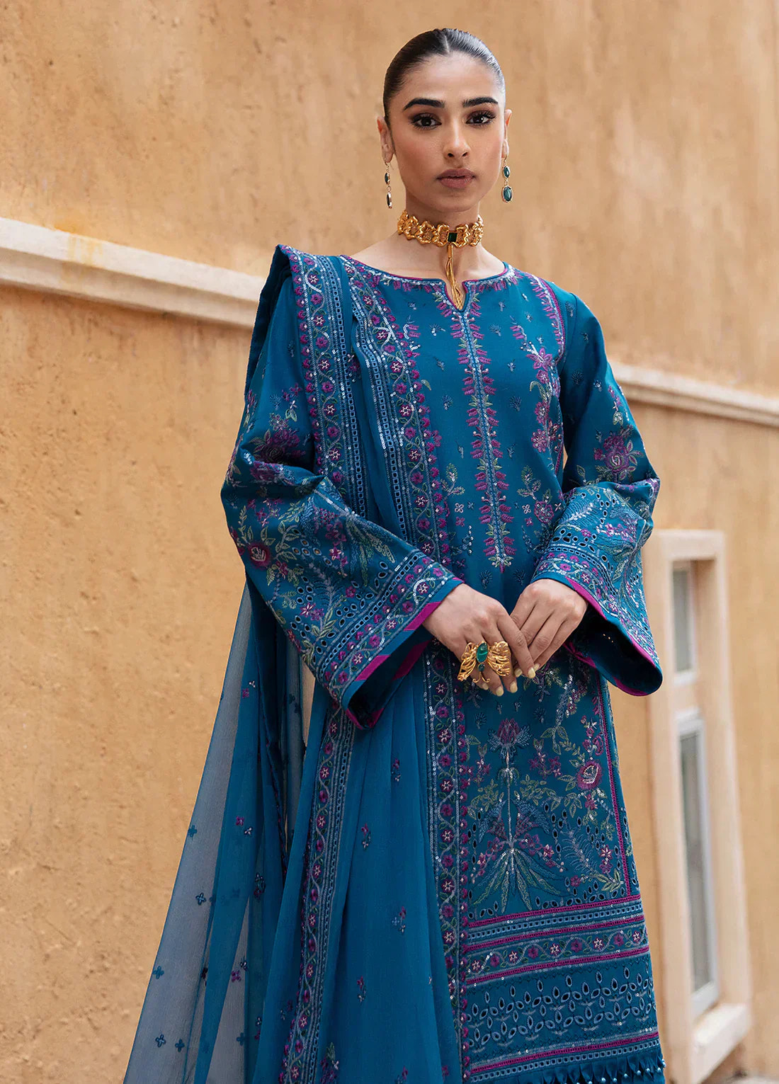 Gulaal | Luxury Lawn 24 | FELICIA (GL-LL-24V1-04) -  Gulaal Luxury - Original Designer Dress - House of Maryam