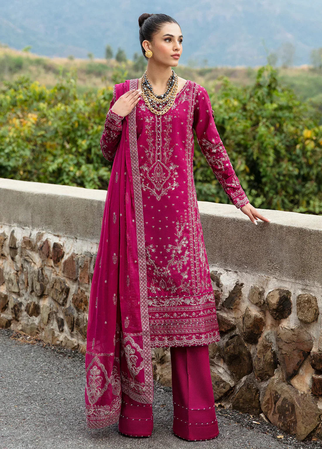 Gulaal | Luxury Lawn 24 | ARMERIA (GL-LL-24V1-02) -  Gulaal Luxury - Original Designer Dress - House of Maryam