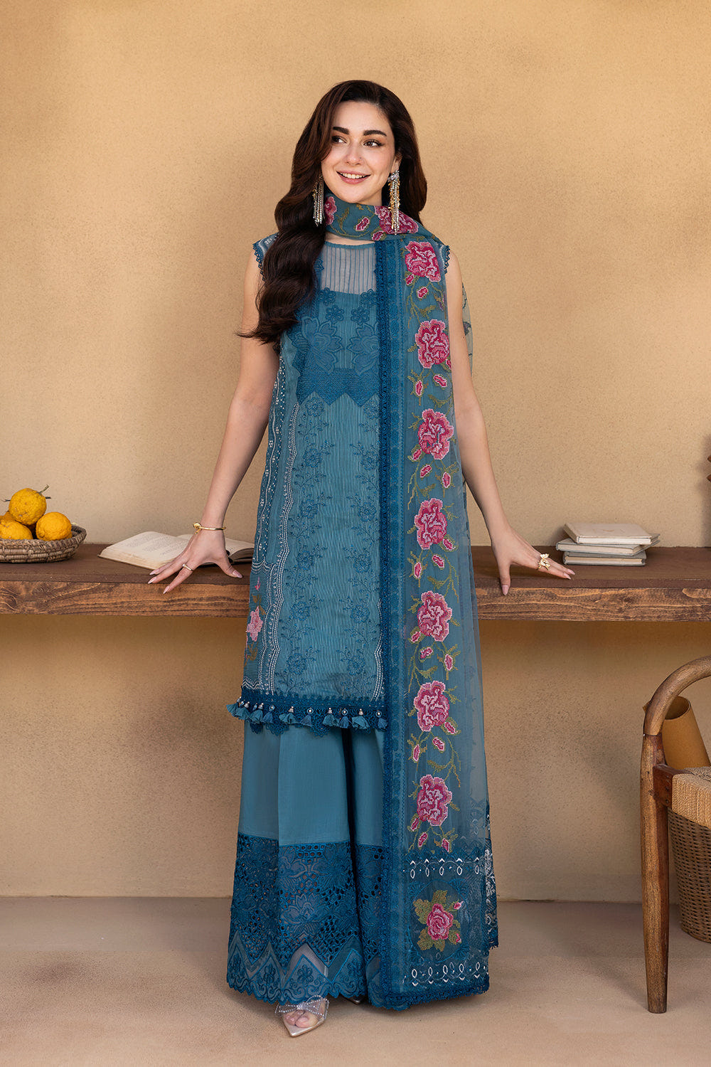 Saira Rizwan | Luxury Lawn 25 | ALMA-SRL25-12 -  Saira Rizwan Ladies Clothes - Original Designer Dress - House of Maryam