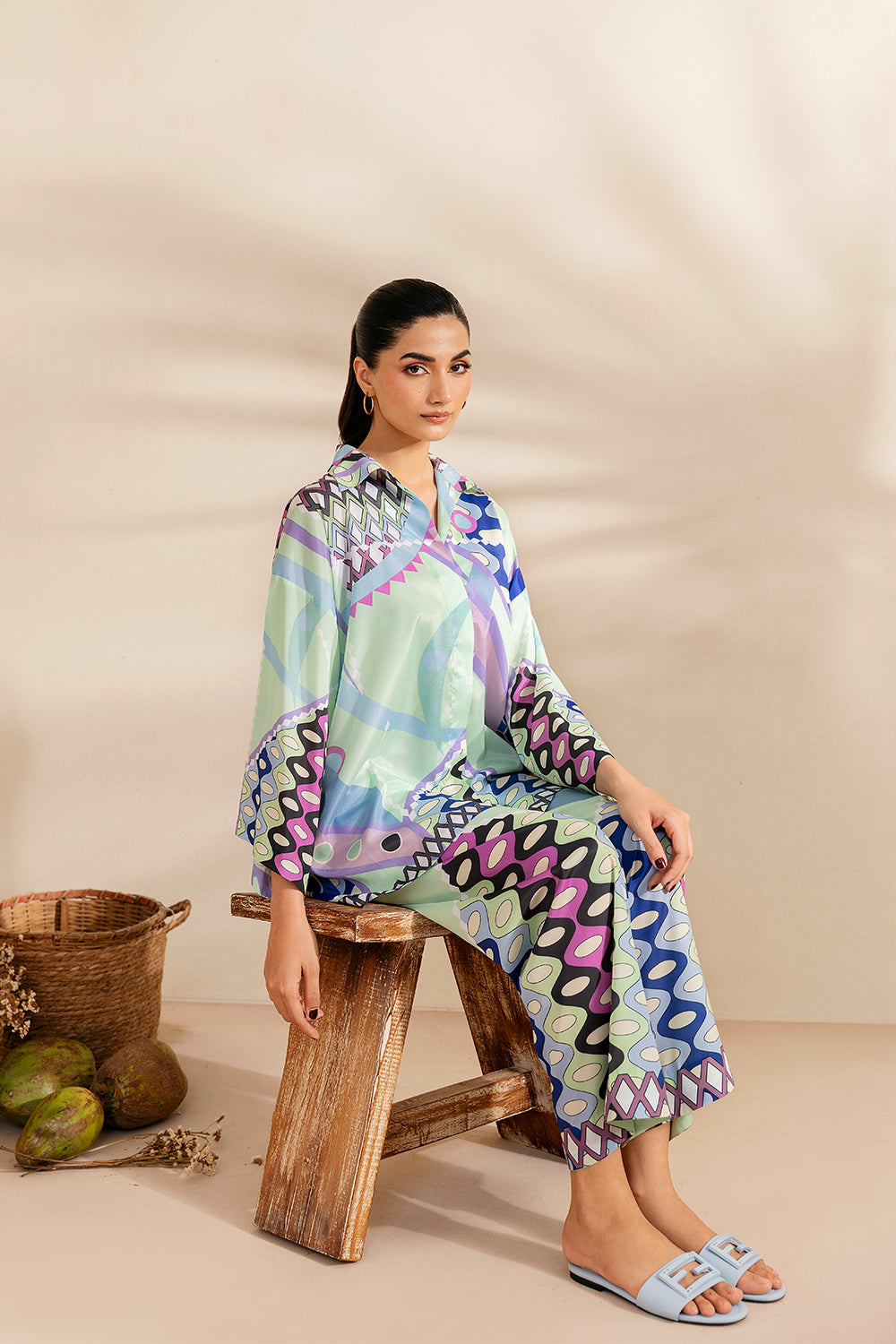 Saira Rizwan | Silk Coords 25 | PARADISE PRISM - SRSP-25-05-2