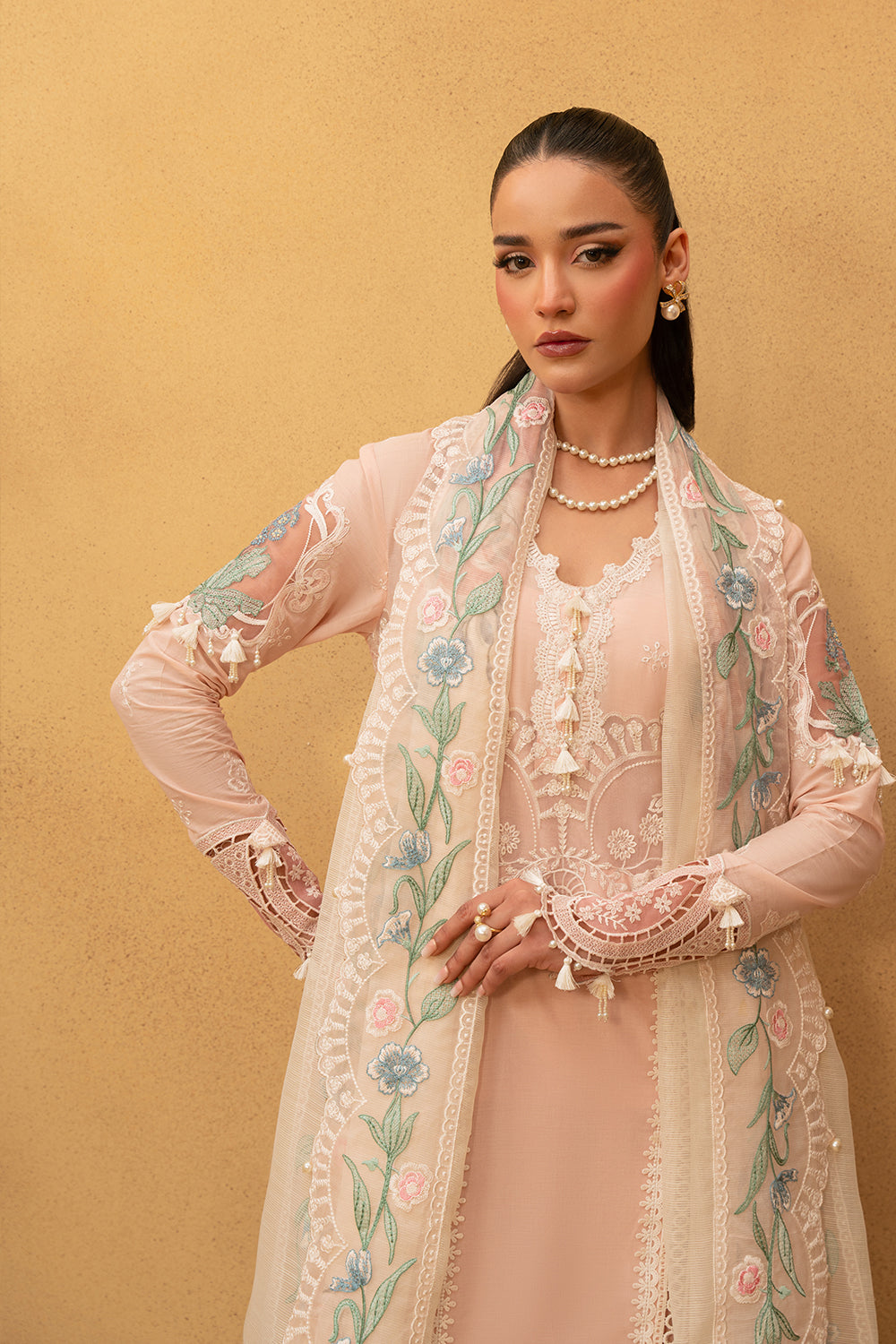 Saira Rizwan | Luxury Lawn 25 | FREYA-SRL25-09 -  Saira Rizwan Ladies Clothes - Original Designer Dress - House of Maryam