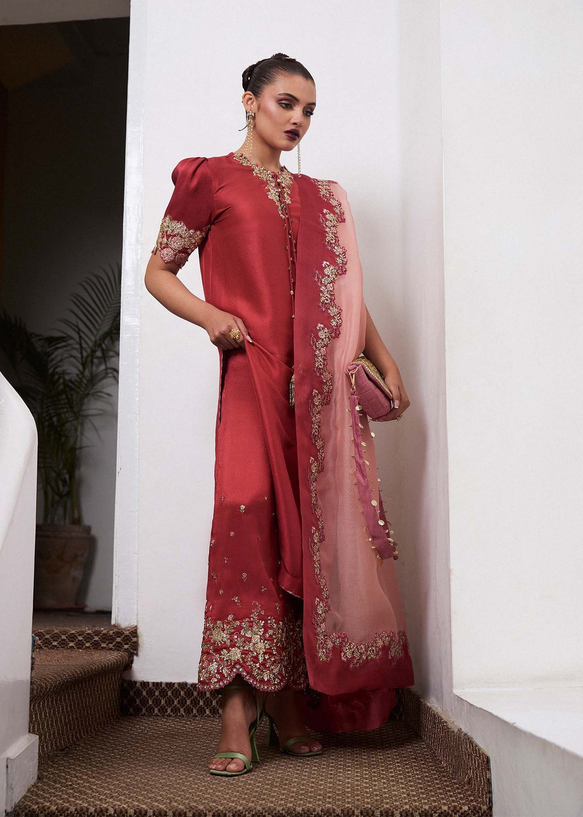 Hussain Rehar | SS Luxury Pret 25 | Tram -  Hussain Rehar Ladies Clothes - Original Designer Dress - House of Maryam