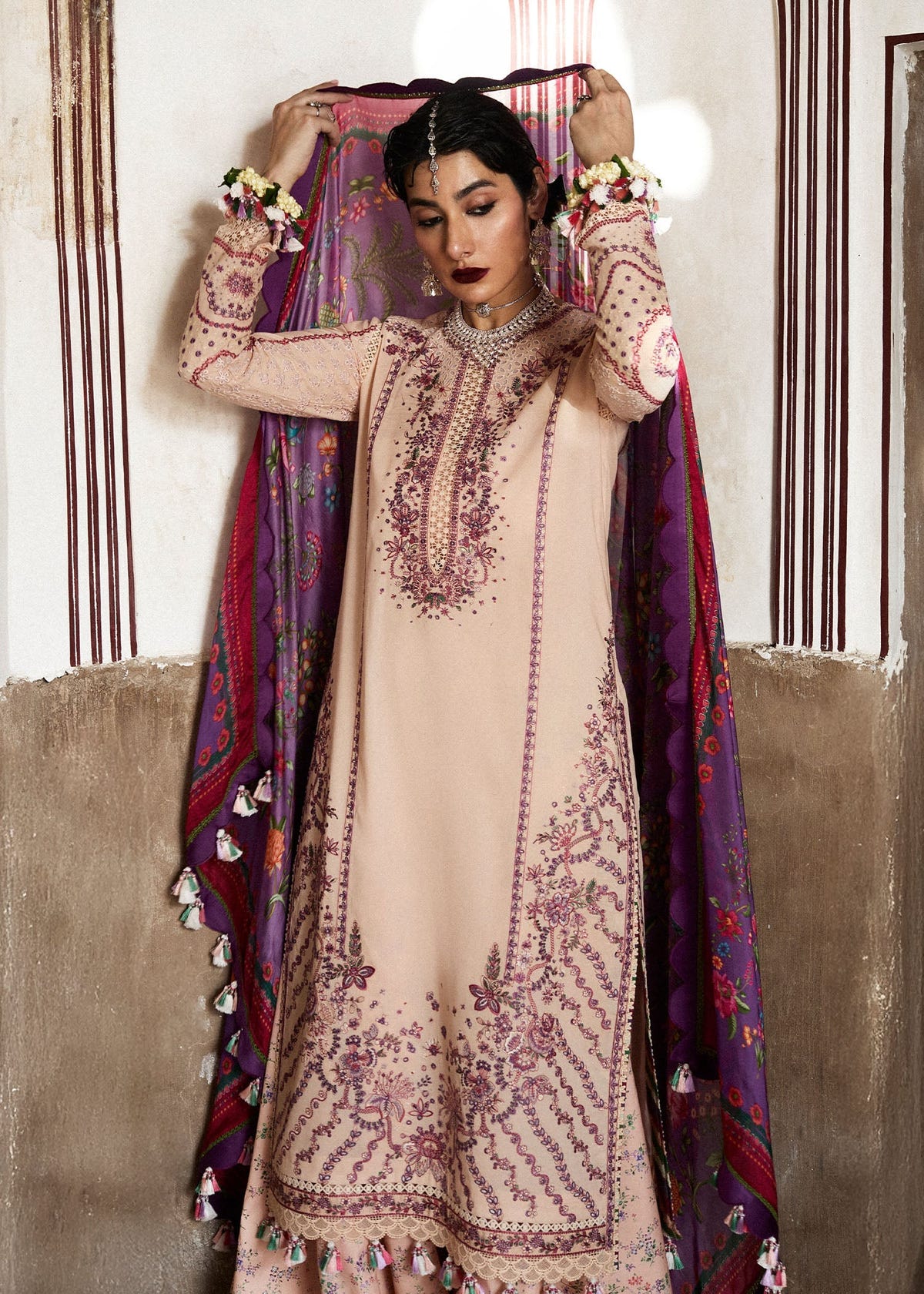 Hussain Rehar | Nirmal SS 25 | Lehr -  Hussain Rehar Ladies Clothes - Original Designer Dress - House of Maryam