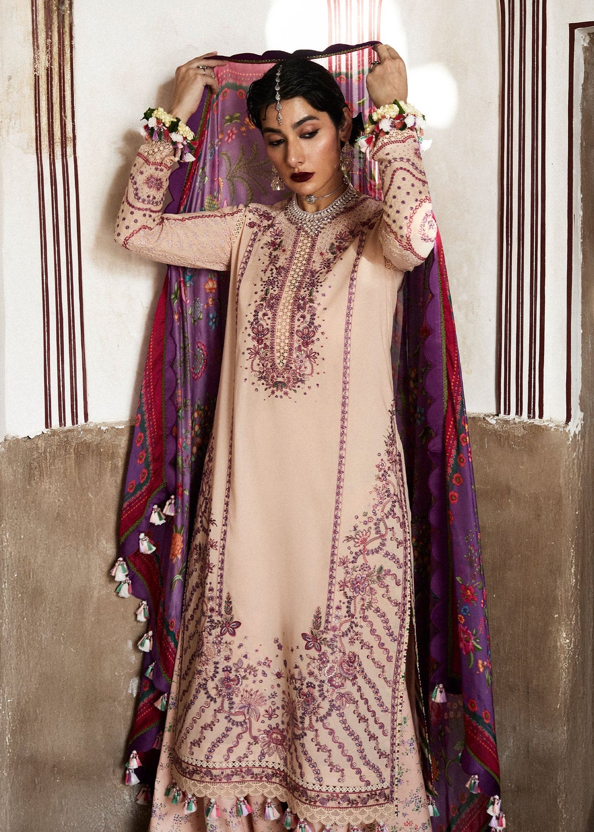 Hussain Rehar | Nirmal SS 25 | Lehr -  Hussain Rehar Ladies Clothes - Original Designer Dress - House of Maryam
