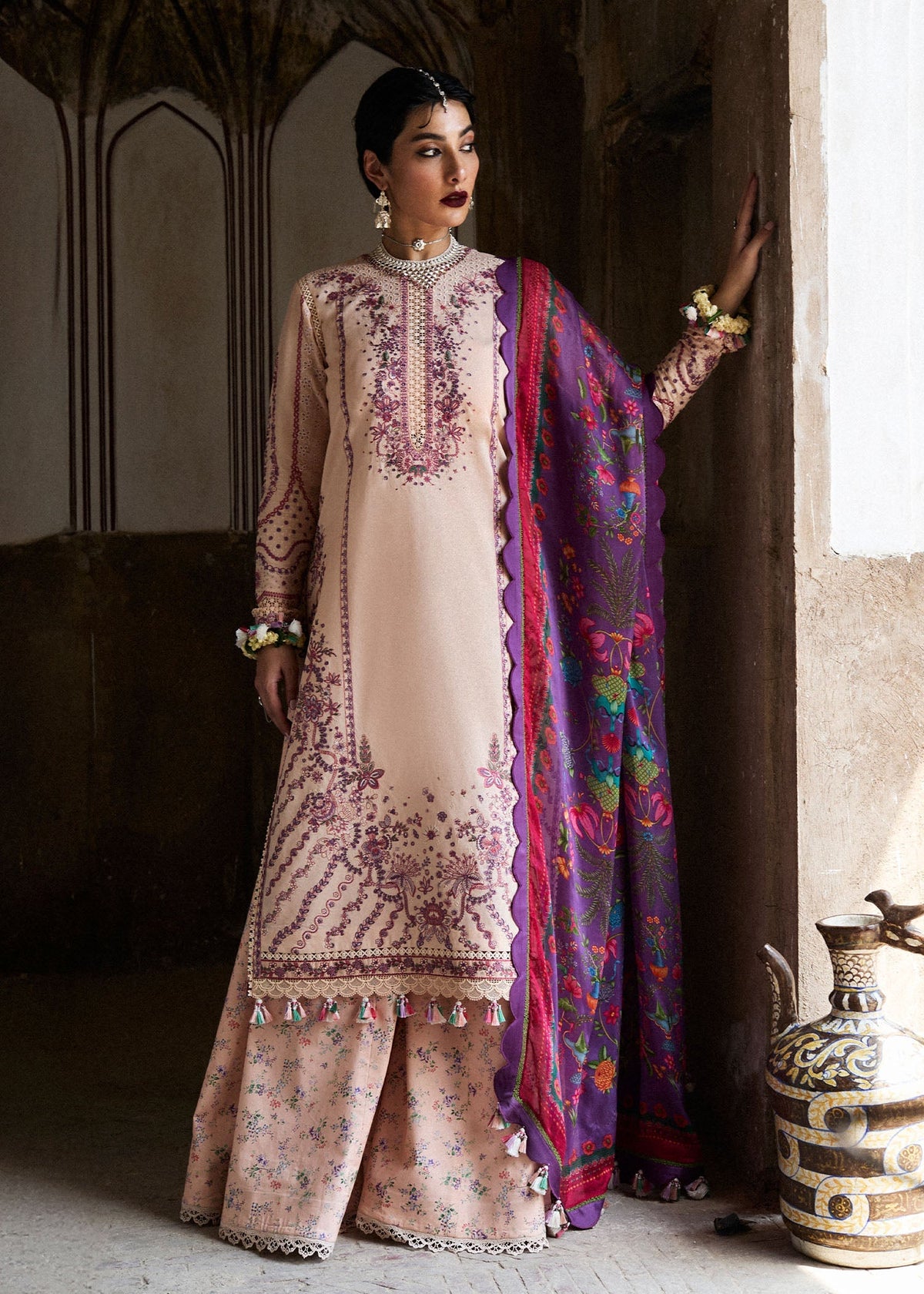 Hussain Rehar | Nirmal SS 25 | Lehr -  Hussain Rehar Ladies Clothes - Original Designer Dress - House of Maryam