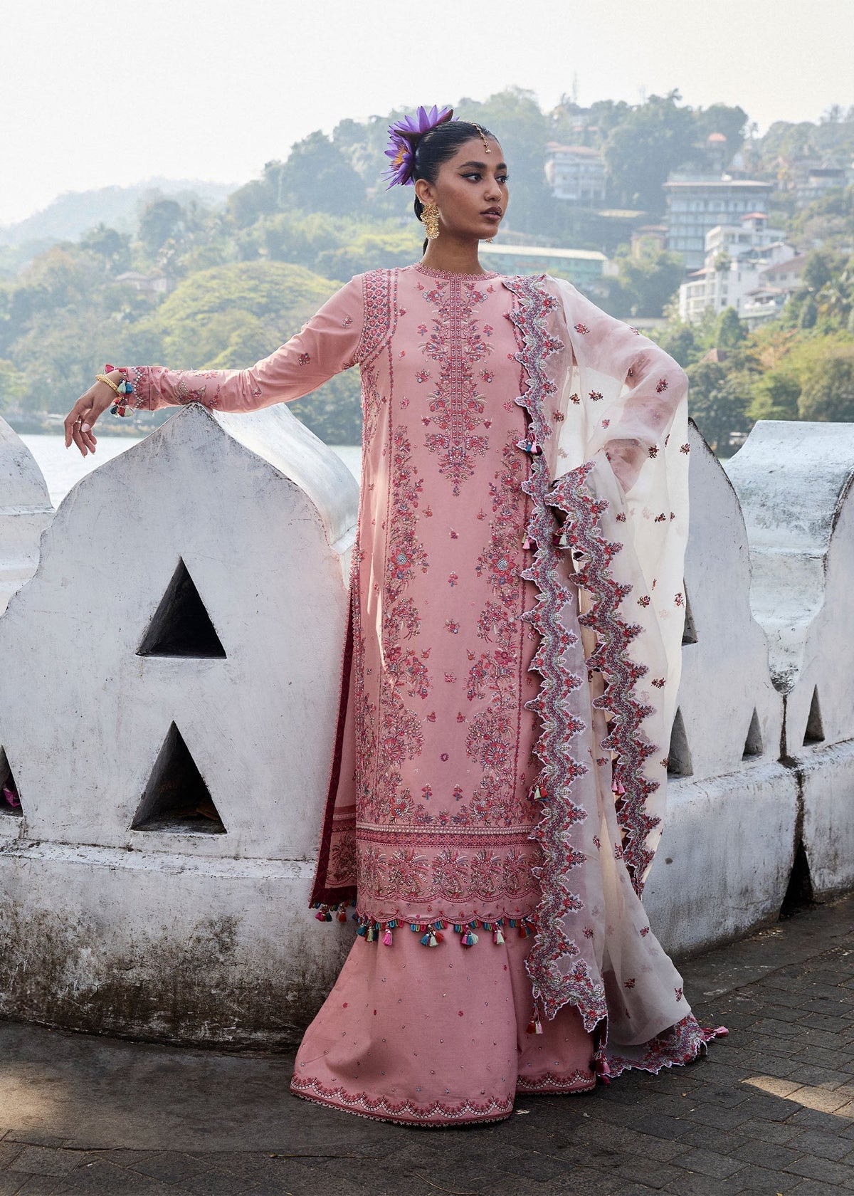 Hussain Rehar | Luxury Lawn 25 | Peaar -  Hussain Rehar Ladies Clothes - Original Designer Dress - House of Maryam