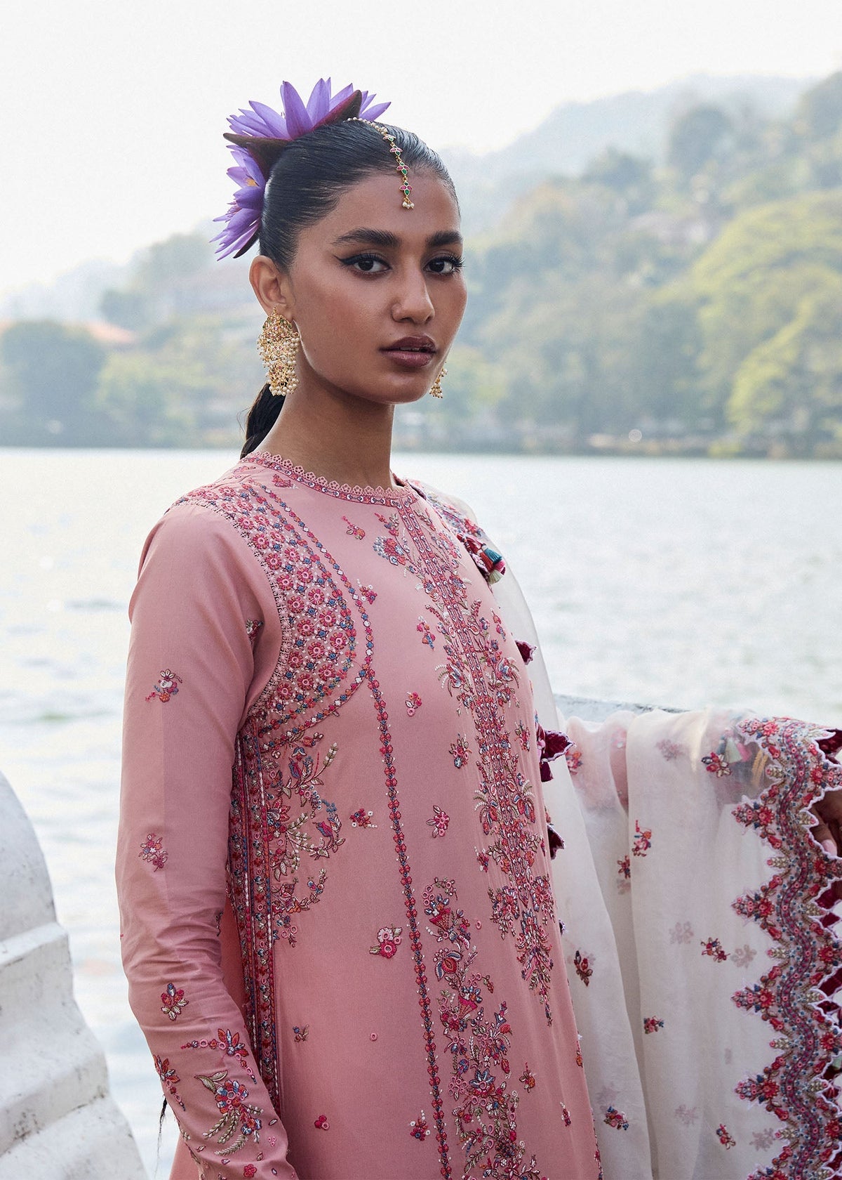 Hussain Rehar | Luxury Lawn 25 | Peaar -  Hussain Rehar Ladies Clothes - Original Designer Dress - House of Maryam