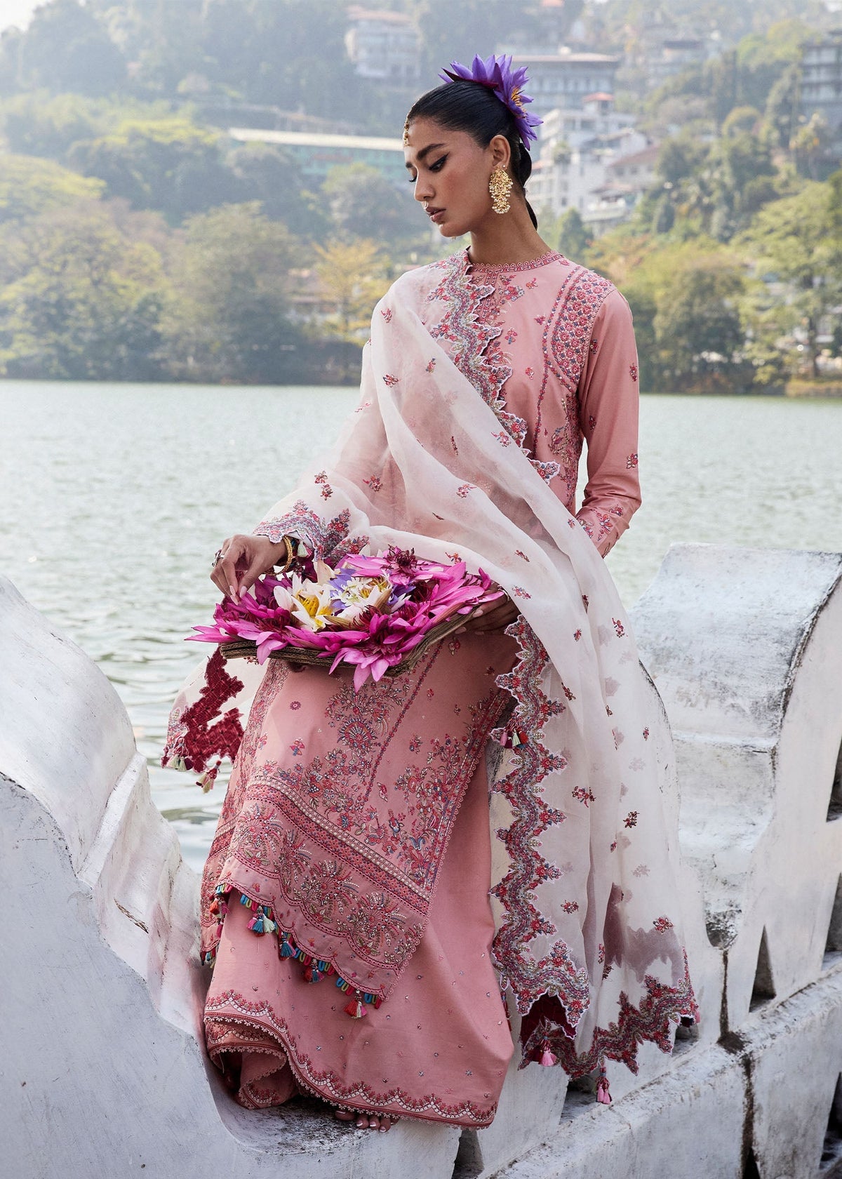 Hussain Rehar | Luxury Lawn 25 | Peaar -  Hussain Rehar Ladies Clothes - Original Designer Dress - House of Maryam