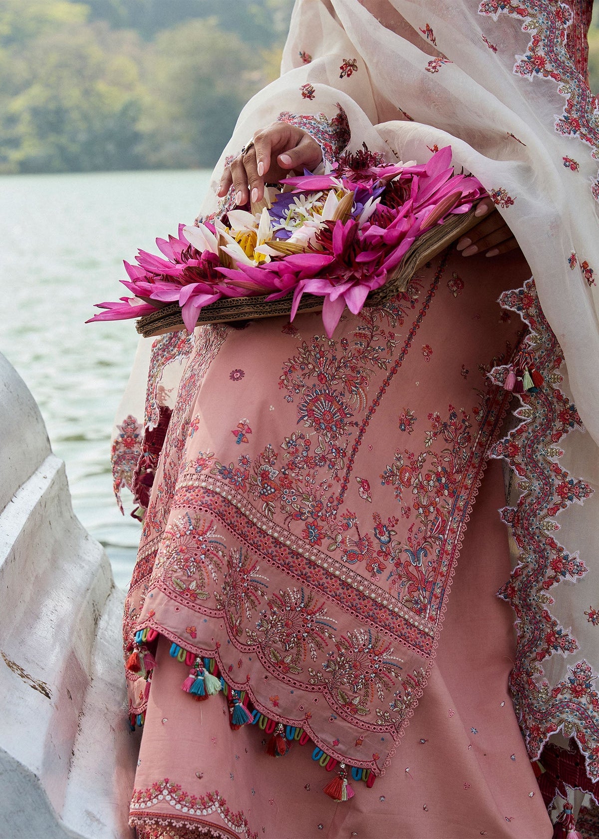 Hussain Rehar | Luxury Lawn 25 | Peaar -  Hussain Rehar Ladies Clothes - Original Designer Dress - House of Maryam