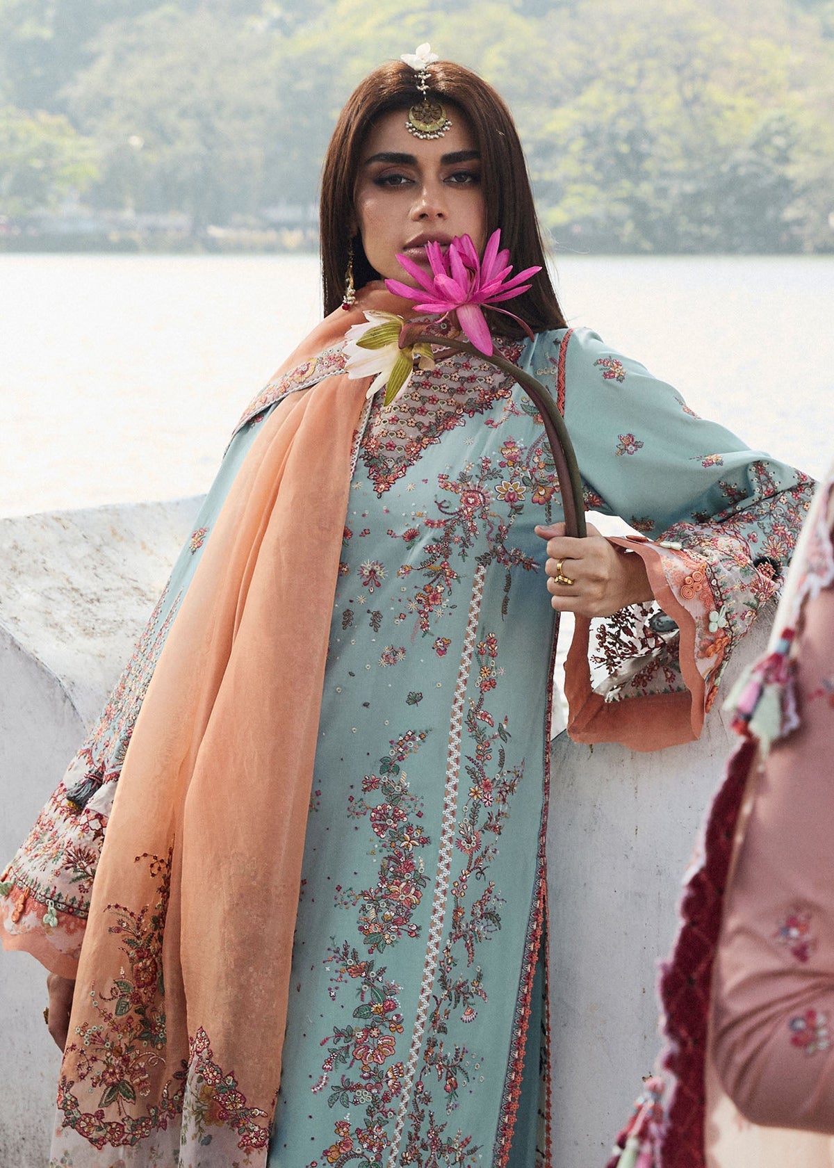 Hussain Rehar | Luxury Lawn 25 | Malibu -  Hussain Rehar Ladies Clothes - Original Designer Dress - House of Maryam
