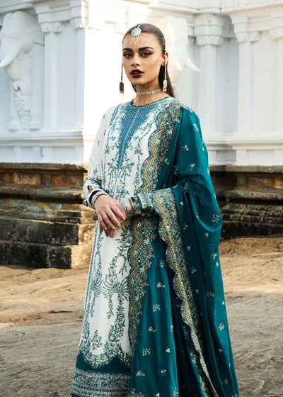 Hussain Rehar | Luxury Lawn 25 | Veil -  Hussain Rehar Ladies Clothes - Original Designer Dress - House of Maryam