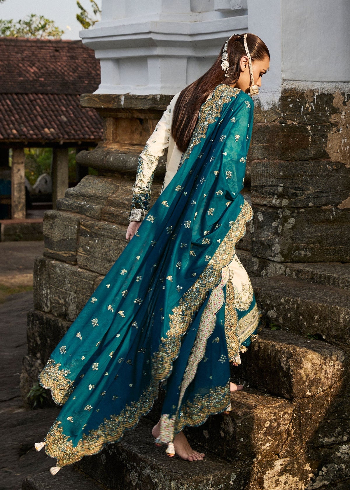 Hussain Rehar | Luxury Lawn 25 | Veil -  Hussain Rehar Ladies Clothes - Original Designer Dress - House of Maryam