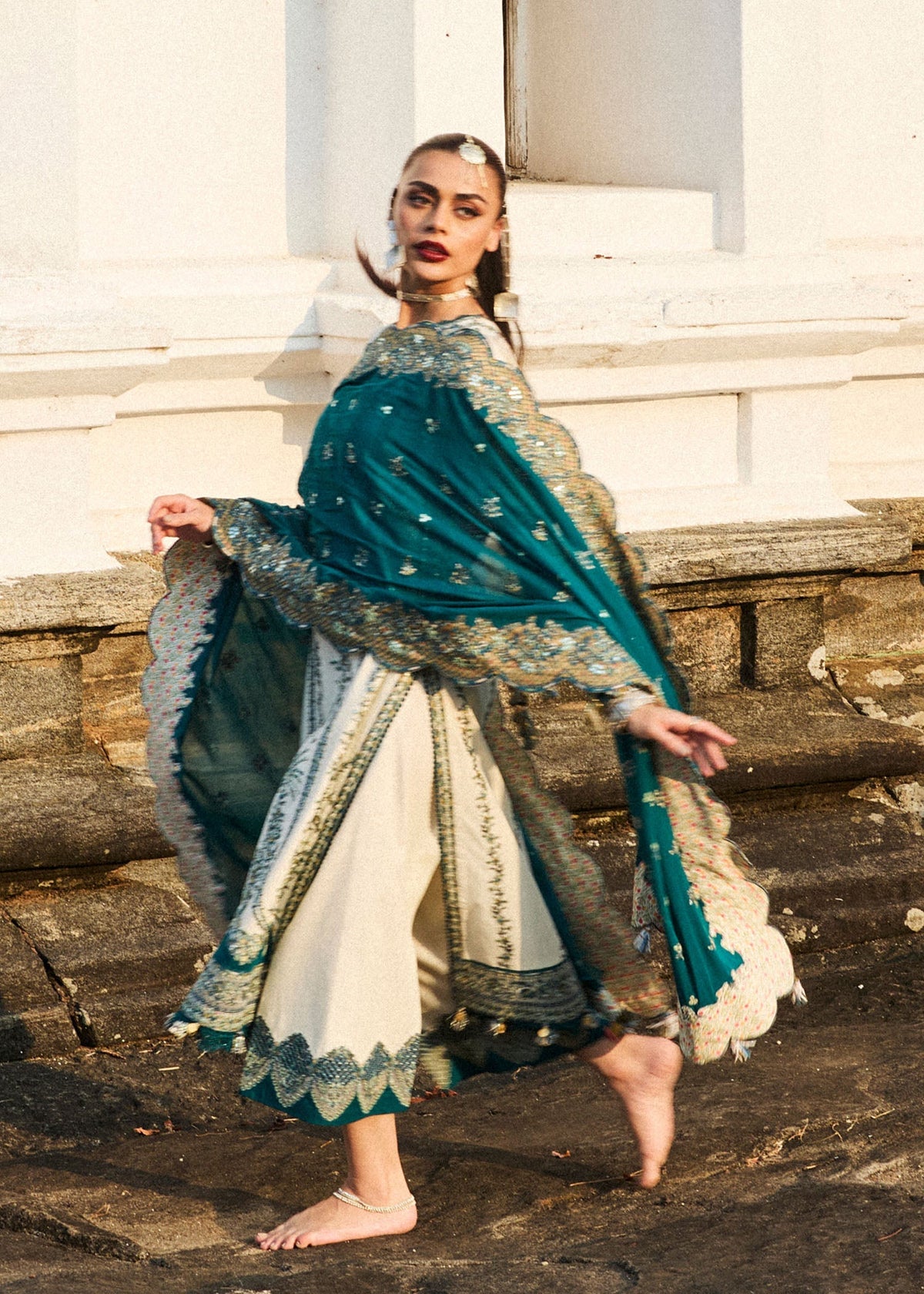 Hussain Rehar | Luxury Lawn 25 | Veil -  Hussain Rehar Ladies Clothes - Original Designer Dress - House of Maryam