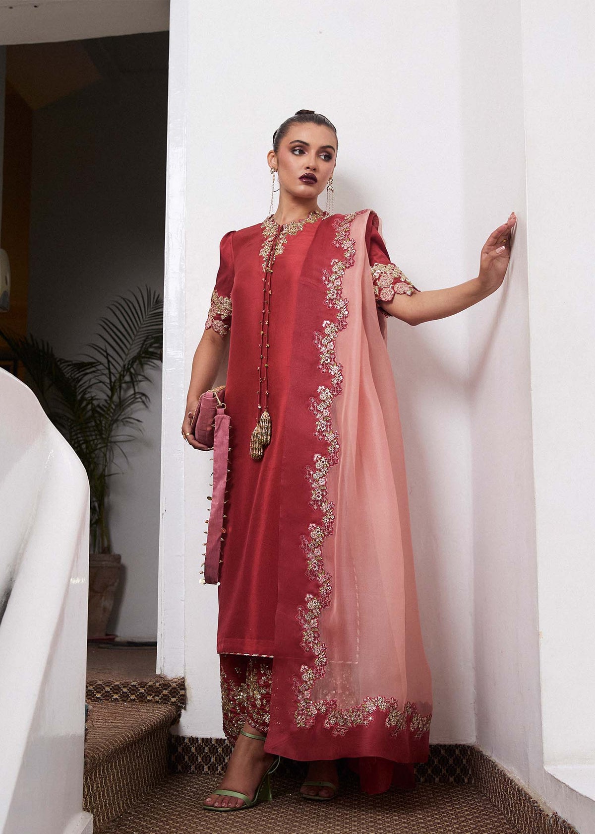 Hussain Rehar | SS Luxury Pret 25 | Tram -  Hussain Rehar Ladies Clothes - Original Designer Dress - House of Maryam