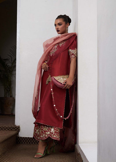 Hussain Rehar | SS Luxury Pret 25 | Tram -  Hussain Rehar Ladies Clothes - Original Designer Dress - House of Maryam