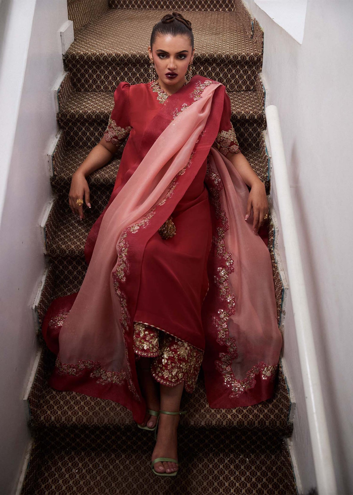 Hussain Rehar | SS Luxury Pret 25 | Tram -  Hussain Rehar Ladies Clothes - Original Designer Dress - House of Maryam