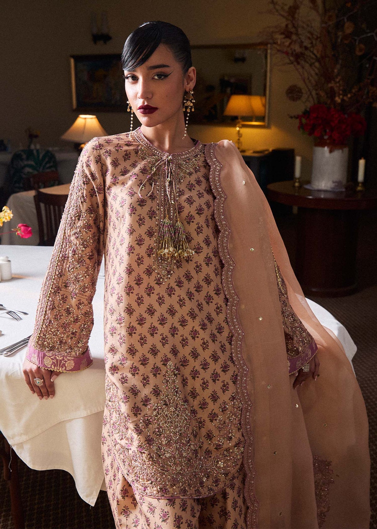 Hussain Rehar | SS Luxury Pret 25 | Fran -  Hussain Rehar Ladies Clothes - Original Designer Dress - House of Maryam