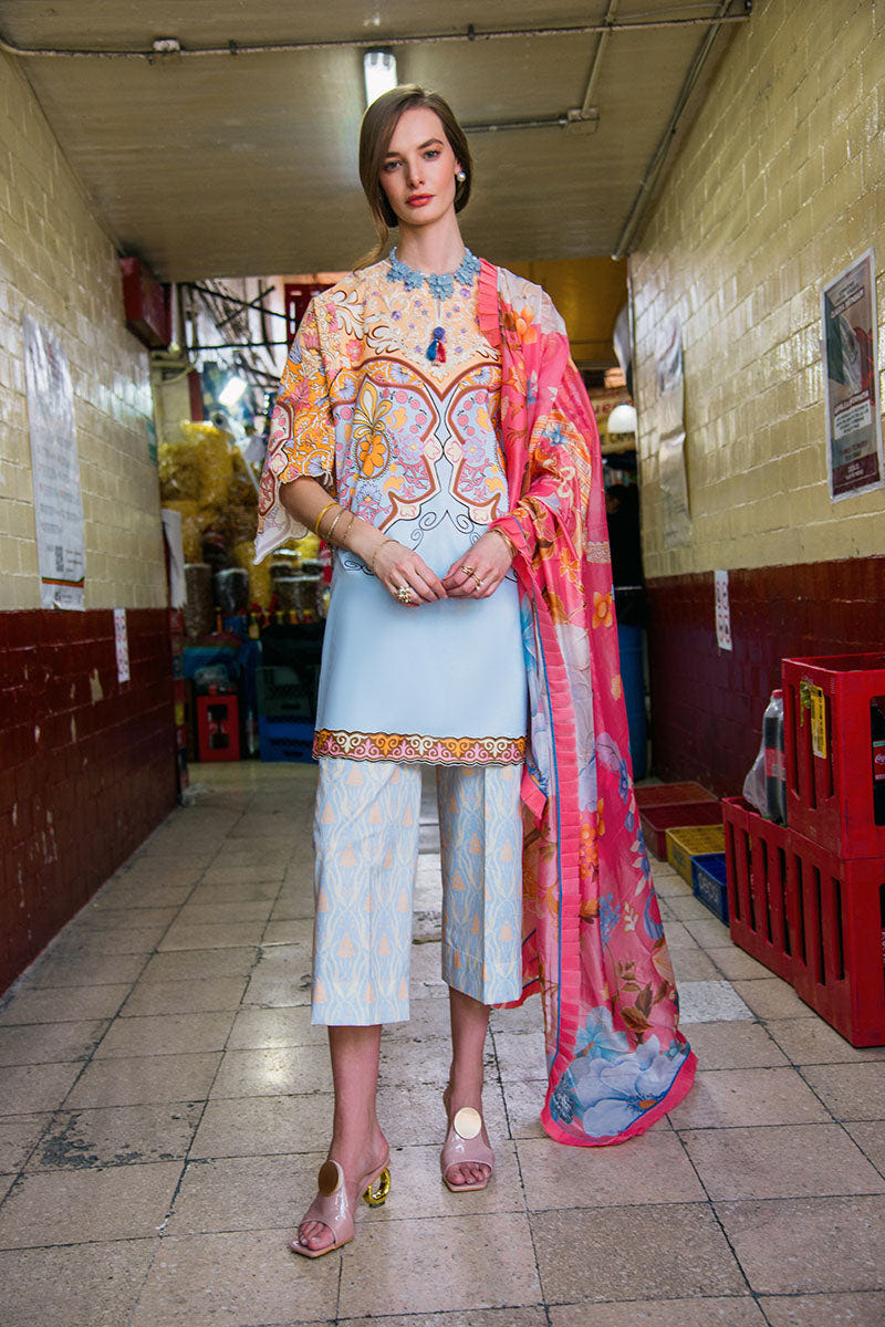 Mushq | La Dolce Hemline Prints 25 | Water Lily -  Mushq Ladies Clothes - Original Designer Dress - House of Maryam