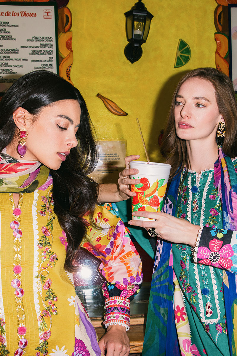 Mushq | La Dolce Hemline Prints 25 | The Dream -  Mushq Ladies Clothes - Original Designer Dress - House of Maryam