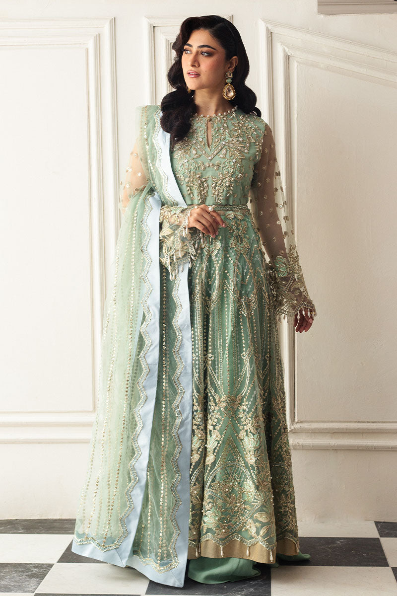 Mushq | Hemline Aura Debut Wedding Formals | PISTACHIO by Designer Mushq - House of Maryam - Pakistani Designer Ethnic Wear in {{ shop.shopifyCountryName }}