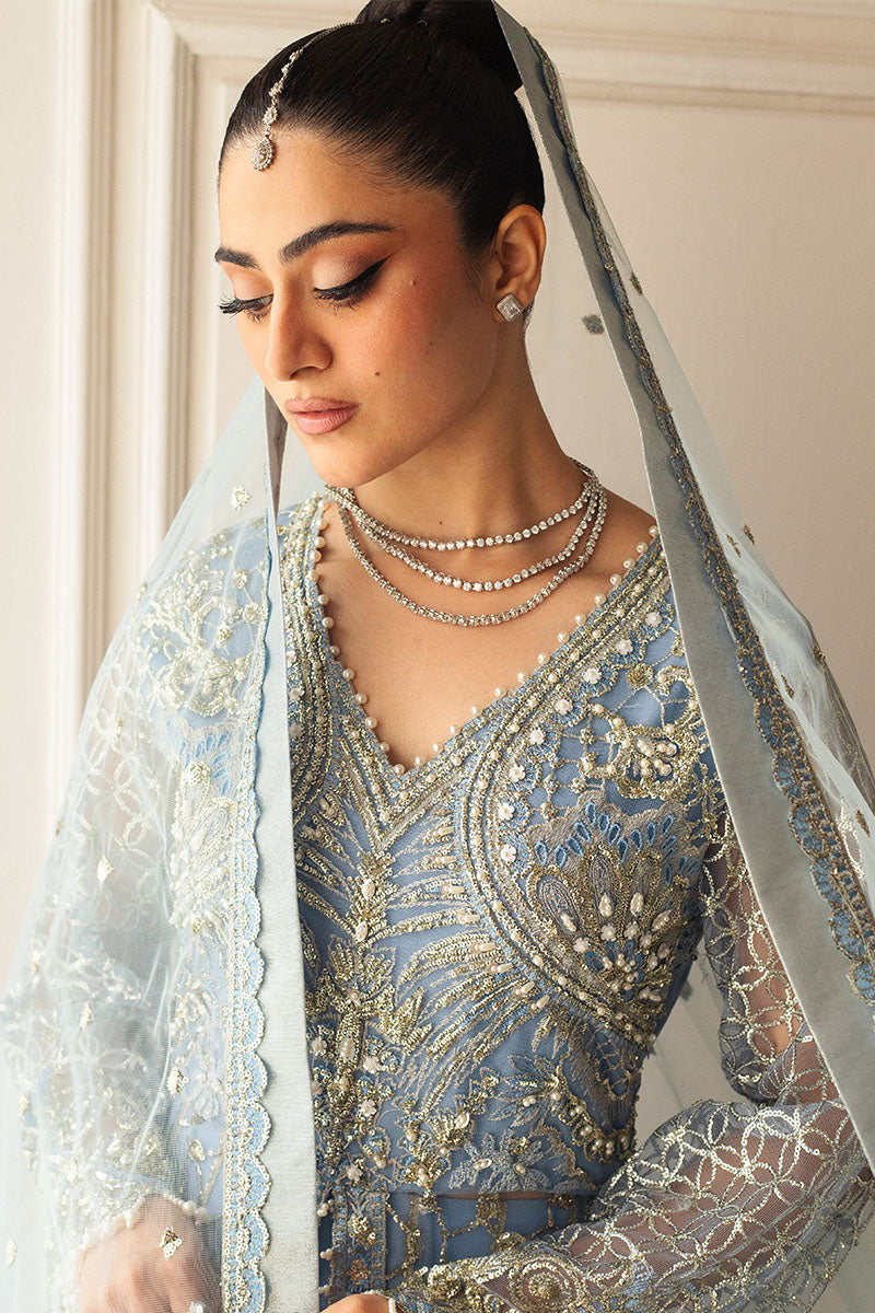 Mushq | Hemline Aura Debut Wedding Formals | PERIWINKLE by Designer Mushq - House of Maryam - Pakistani Designer Ethnic Wear in {{ shop.shopifyCountryName }}