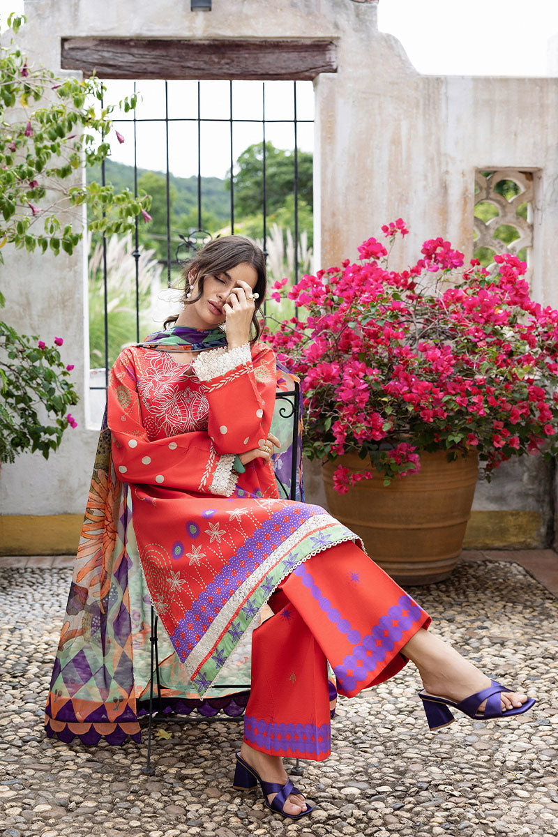 Mushq | Mirasol Printed Cambric | Carmin Rosa, image 6