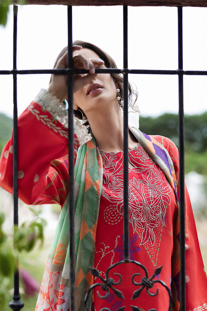 Mushq | Mirasol Printed Cambric | Carmin Rosa, image 4