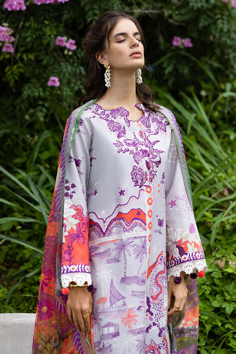 Mushq | Mirasol Printed Cambric | Luna Plata, image 2