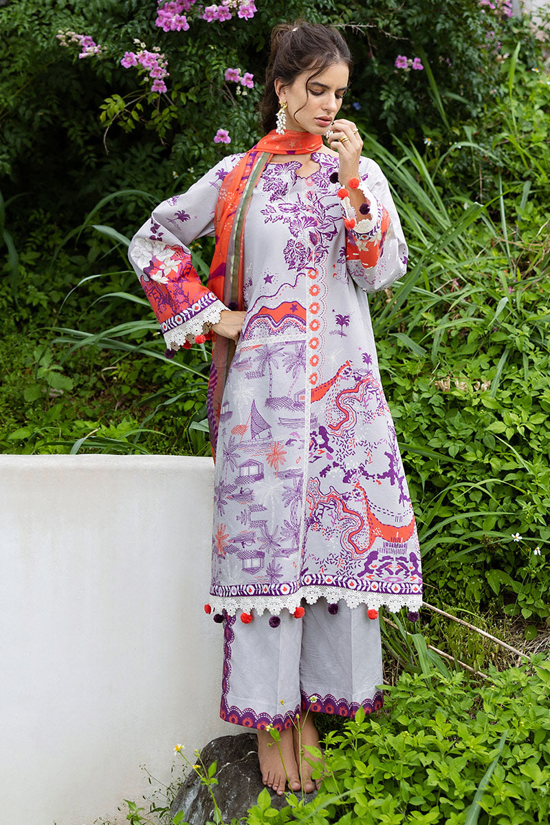 Mushq | Mirasol Printed Cambric | Luna Plata, image 3