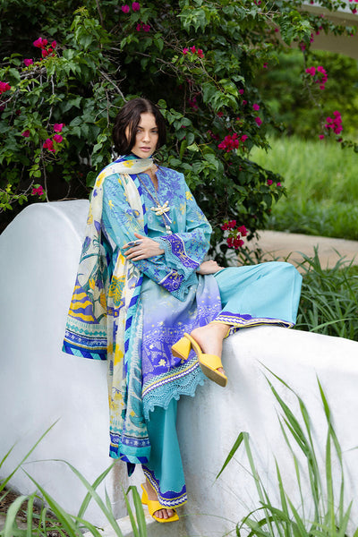 Mushq | Mirasol Printed Cambric | Mar Azul