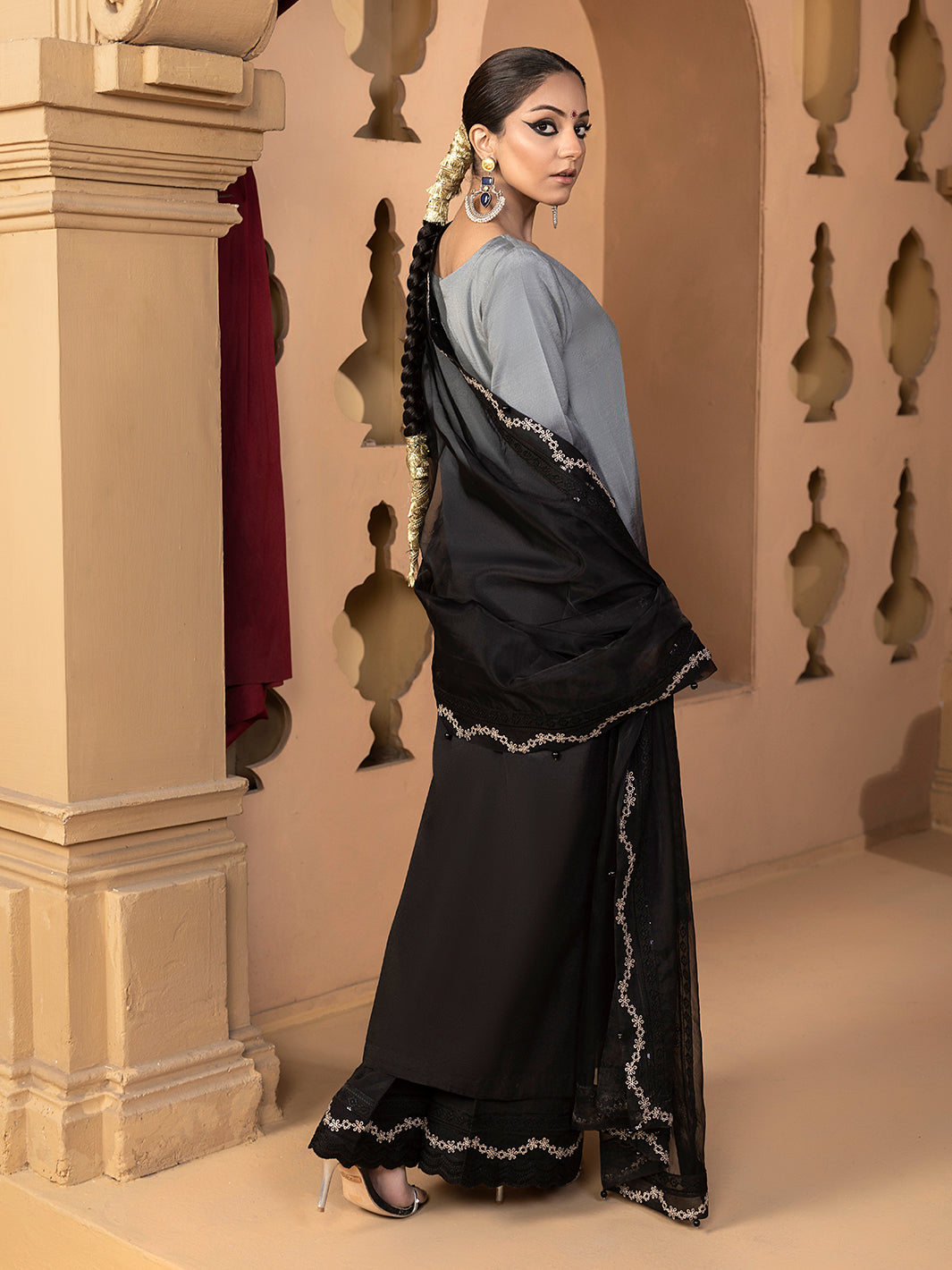 Hem Stitch | Raw Silk Edit 25 | Hazel -  Hemstitch Ladies Clothes - Original Designer Dress - House of Maryam