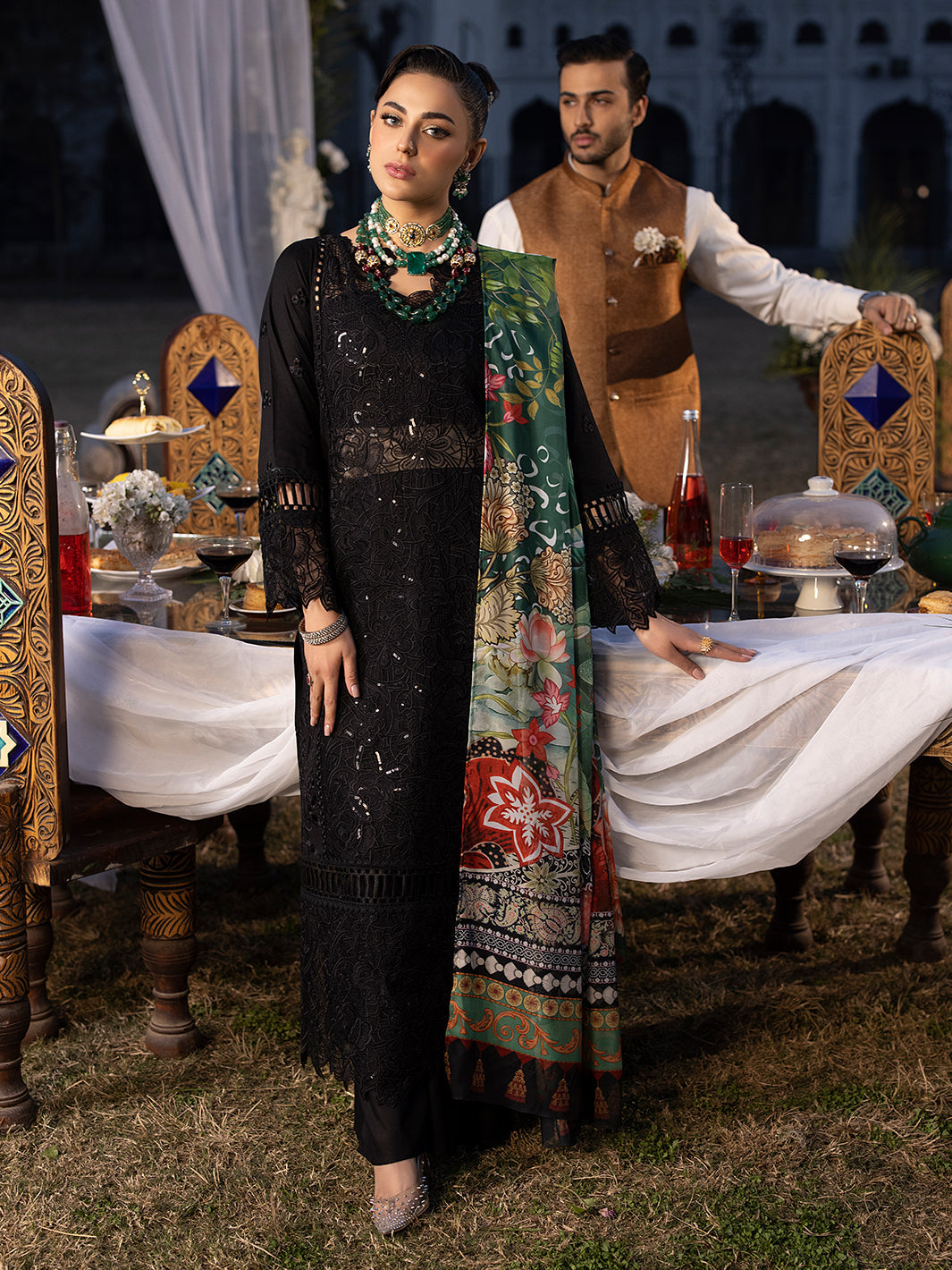 Mahnur | Mahrukh Luxury Lawn 24 | HEMAYAL -  Mahnur Formal - Original Designer Dress - House of Maryam