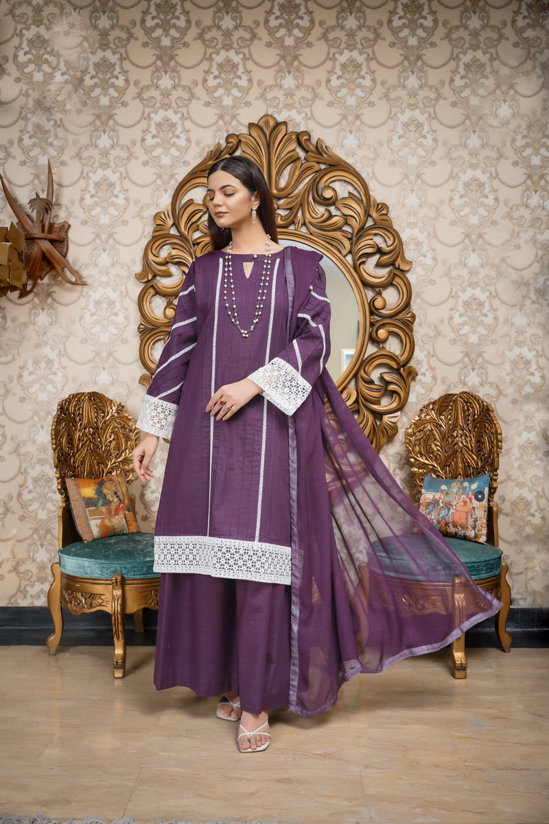 House of Maryam Basics | Slub Winter 23 | HB-PUR by Designer House of Maryam Basics - House of Maryam - Pakistani Designer Ethnic Wear in {{ shop.shopifyCountryName }}