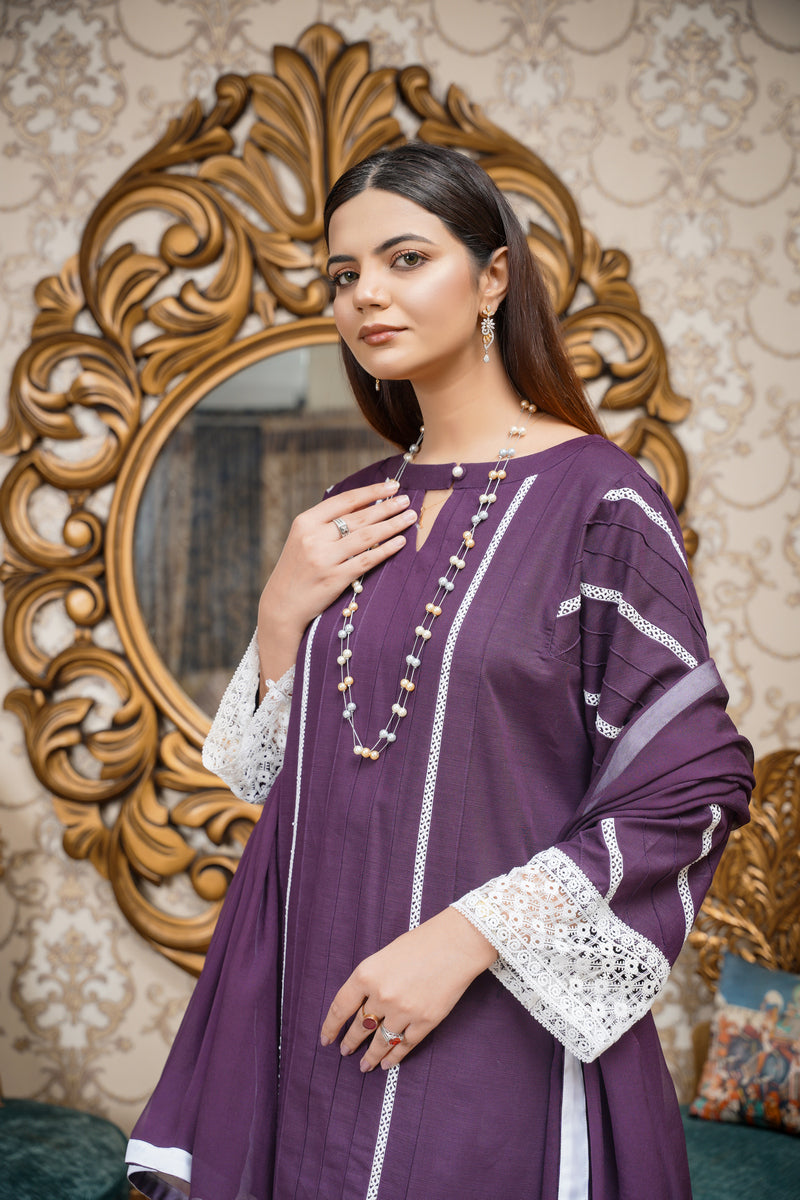 House of Maryam Basics | Slub Winter 23 | HB-PUR by Designer House of Maryam Basics - House of Maryam - Pakistani Designer Ethnic Wear in {{ shop.shopifyCountryName }}