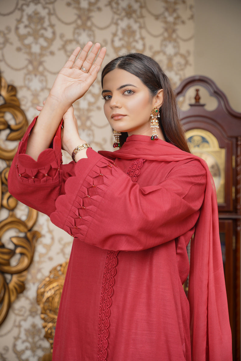 House of Maryam Basics | Slub Winter 23 | HB-MRN by Designer House of Maryam Basics - House of Maryam - Pakistani Designer Ethnic Wear in {{ shop.shopifyCountryName }}