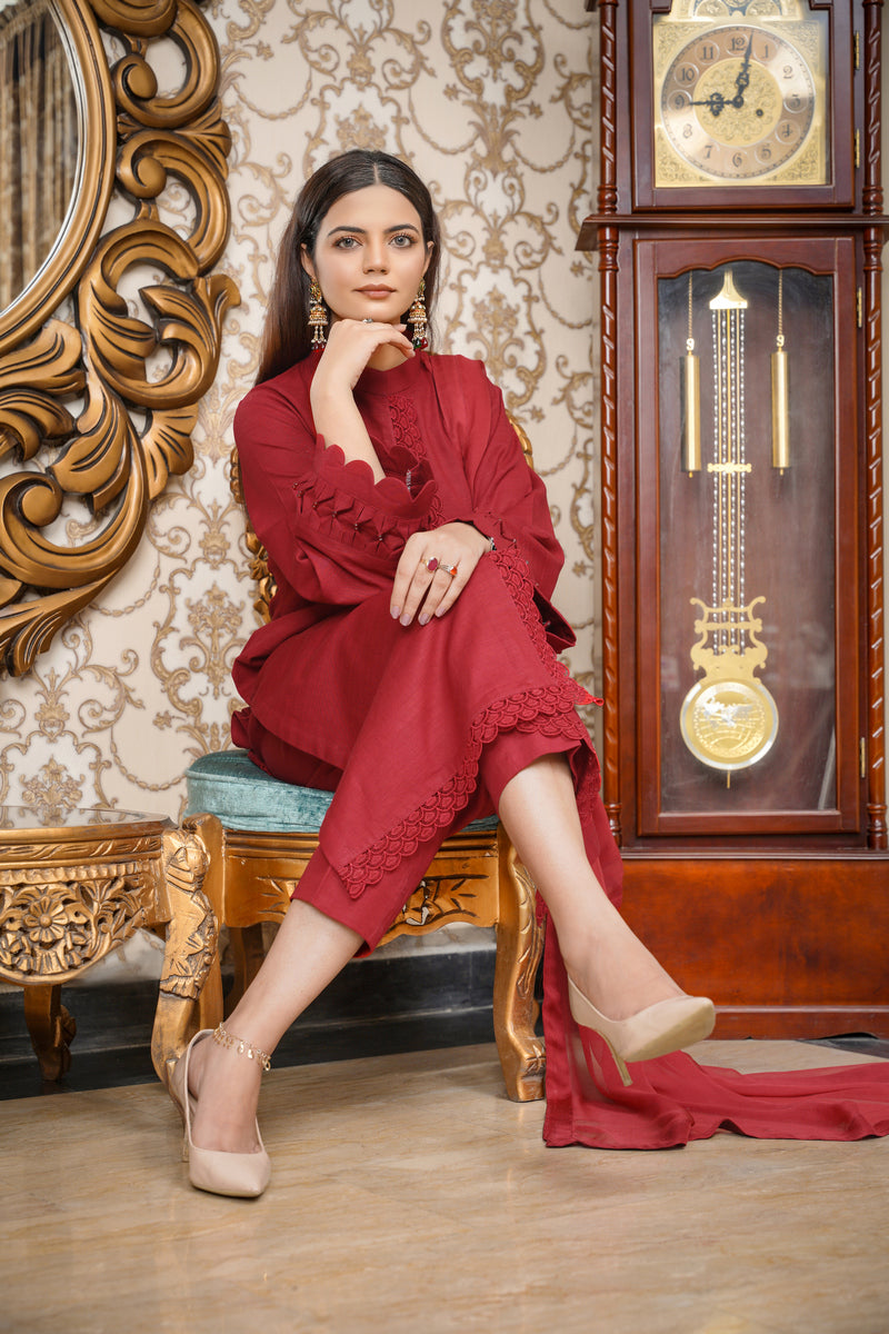 House of Maryam Basics | Slub Winter 23 | HB-MRN by Designer House of Maryam Basics - House of Maryam - Pakistani Designer Ethnic Wear in {{ shop.shopifyCountryName }}