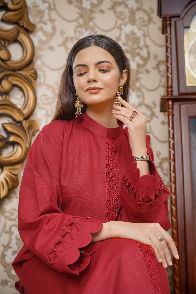 House of Maryam Basics | Slub Winter 23 | HB-MRN by Designer House of Maryam Basics - House of Maryam - Pakistani Designer Ethnic Wear in {{ shop.shopifyCountryName }}