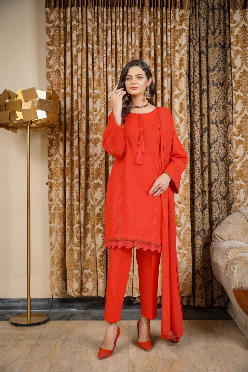 House of Maryam Basics | Slub Winter 23 | HB-RD by Designer House of Maryam Basics - House of Maryam - Pakistani Designer Ethnic Wear in {{ shop.shopifyCountryName }}