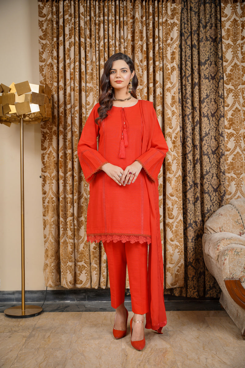 House of Maryam Basics | Slub Winter 23 | HB-RD by Designer House of Maryam Basics - House of Maryam - Pakistani Designer Ethnic Wear in {{ shop.shopifyCountryName }}