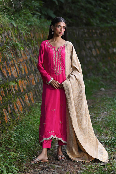 Hue Pret | Farasha Luxury Pret | Fuchsia -  Hue Pret Ladies Clothes - Original Designer Dress - House of Maryam