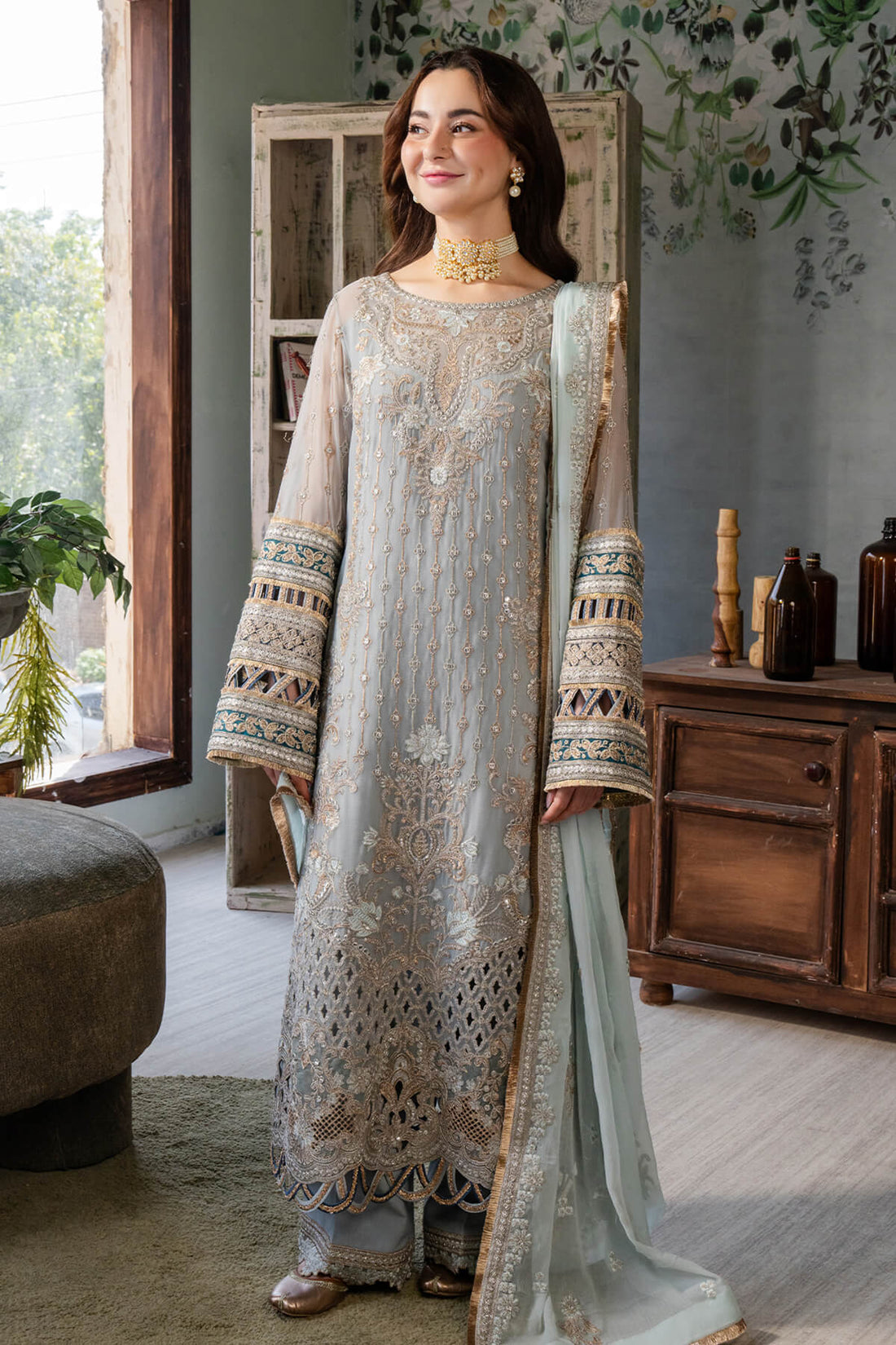 Imrozia Premium | Naina Chiffon | I-190 Rumman by Designer Imrozia Premium - House of Maryam - Pakistani Designer Ethnic Wear in {{ shop.shopifyCountryName }}