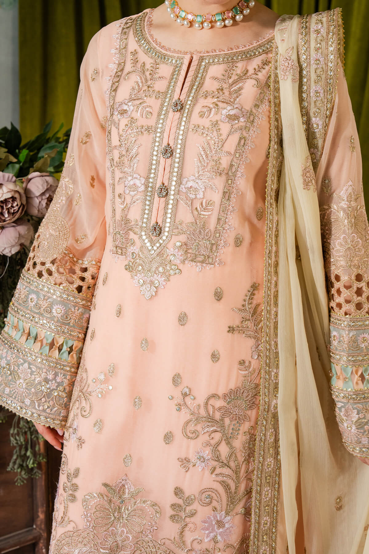 Imrozia Premium | Naina Chiffon | I-193 Kashud