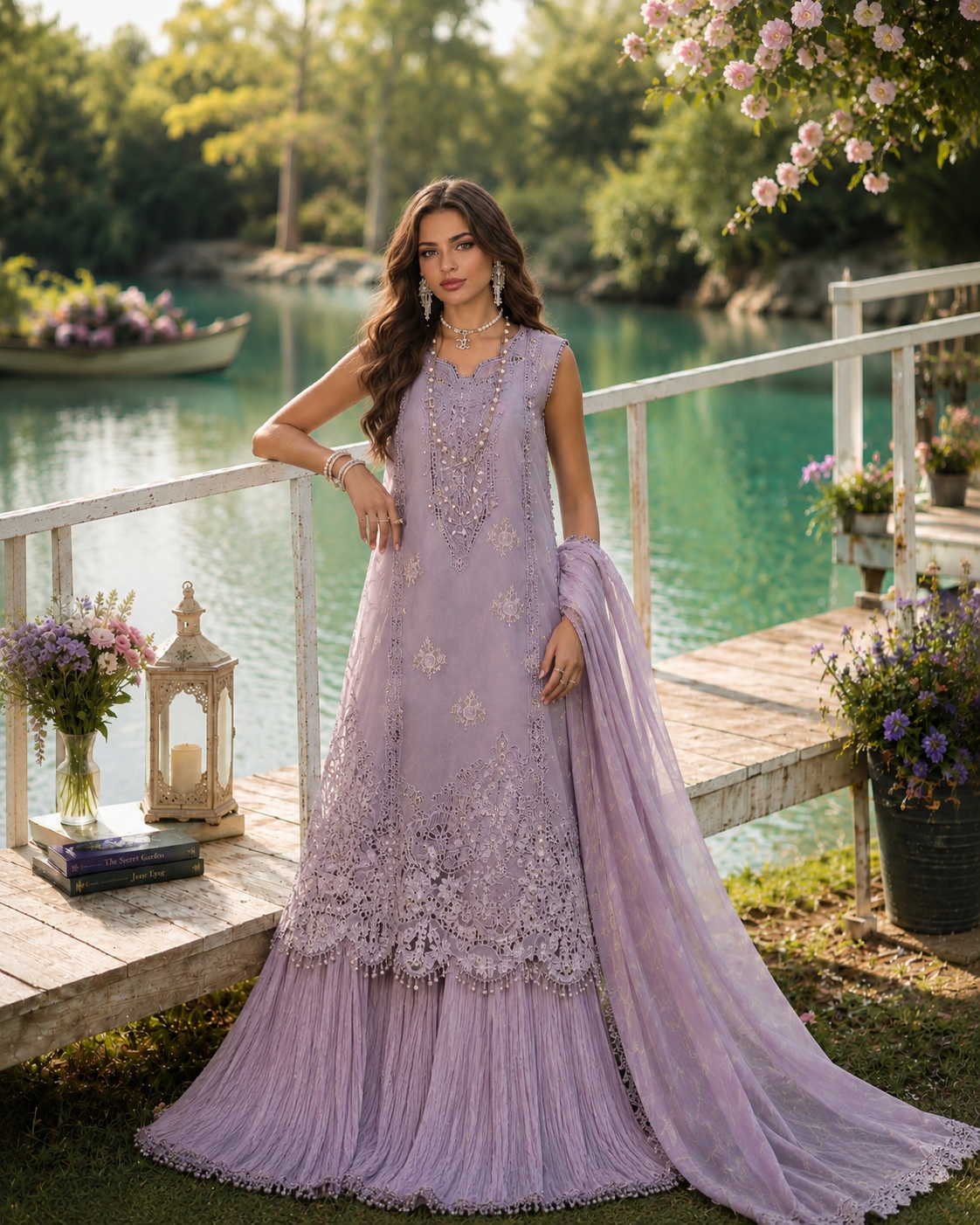 Noor by Saadia Asad | Noor Eid Printskhas 26 | D4 €“ Lavender Lights