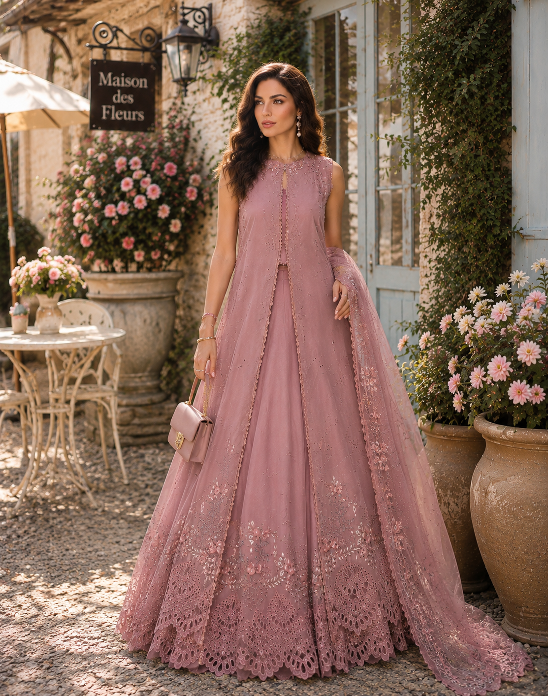 Noor by Saadia Asad | Noor Eid Printskhas 26 | D3 €“ Rose Éclat