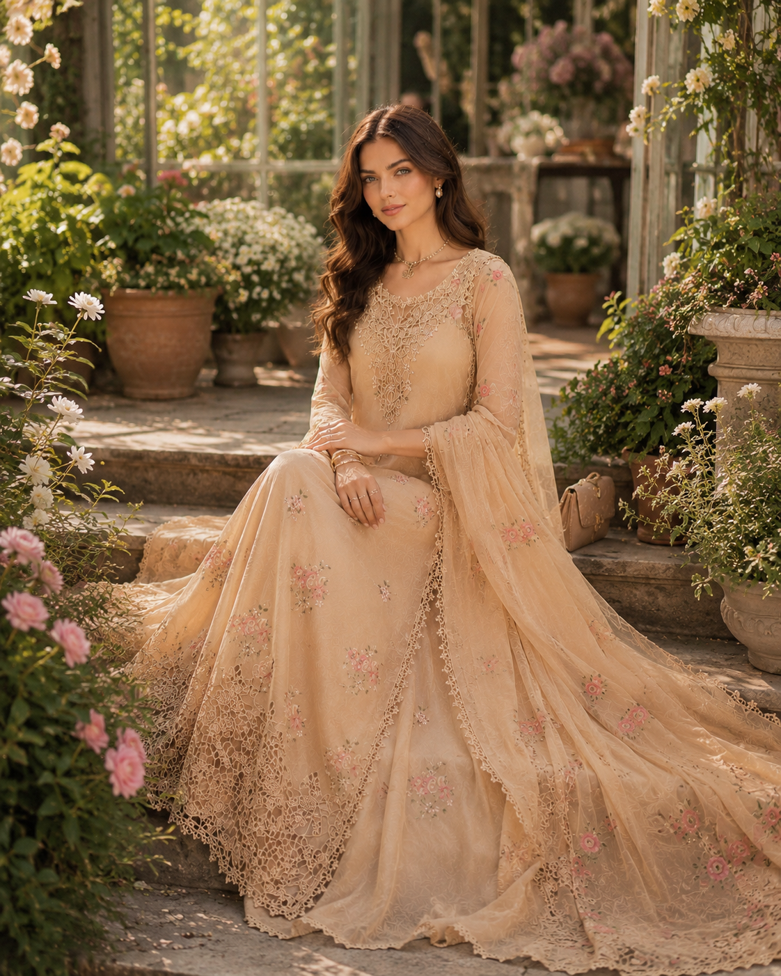 Noor by Saadia Asad | Noor Eid Printskhas 26 |D13 €“ Blush Peach-4